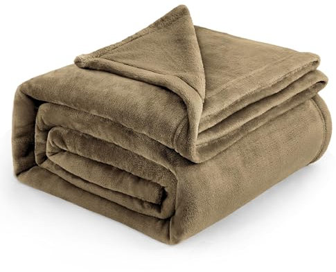 BEDSURE Kuscheldecke Flauschig Decke Fleecedecke - Wohndecke Warm Winter Weich, Sofadecke XXL, Decke Couch Blanket, Wohn- & Kuscheldecken Große 230x270cm, Sofa überwurfdecke Beige