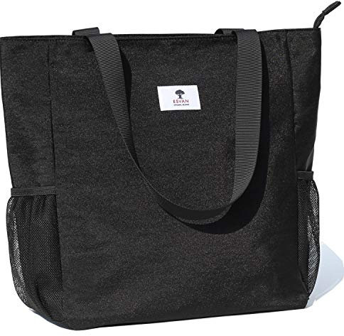 ESVAN Große Tragetasche mit originalem Blumenmuster, wasserabweisend, für Fitnessstudio, Strand, Reisen, Alltag, Large, modisch