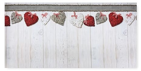 tex family Küchenläufer, rutschfest, mit Herzen, Shabby-Motiv, 320 cm