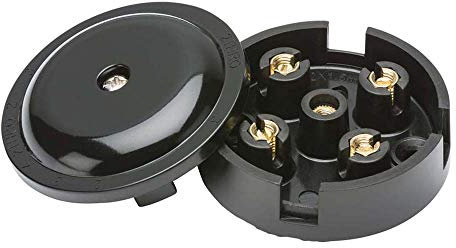 Knightsbridge SN8400B 4-Terminal Junction Box, Black, 5 A, 59 mm