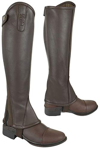 AK Curved Zip Full Grip Leather Horse Riding Half Chaps AKRS-1013