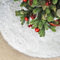 SALCAR Gonne Albero di Natale Peluche Bianco, Gonna Albero di Natale di Lusso per Decorazioni Natalizie Bianche Come la Neve, Capodanno, Feste, Matrimonio, Vacanze, Decorazioni Natalizie - 120cm