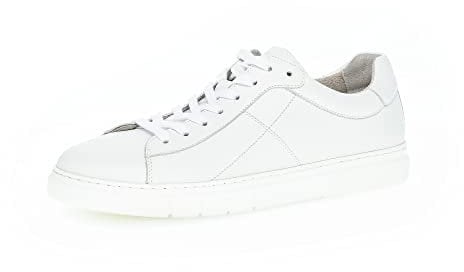 Pius Gabor Herren Sneaker Low,Halbschuhe,zertifiziertes Leder,Wechselfußbett,Freizeitschuhe,Turnschuhe,Laufschuhe,schnürer,White,44 EU / 9.5 UK