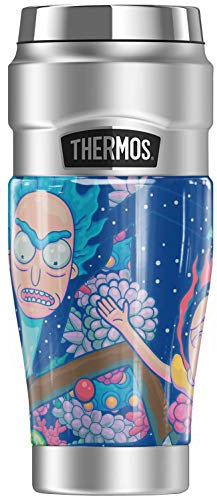 Rick and Morty Rick and Morty Organisms THERMOS STAINLESS KING Stainless Steel Travel Tumbler, Vacuum insulated & Double Wall, 16oz
