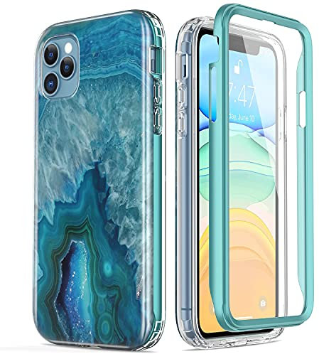 Esdot Compatible with iPhone 11 Pro Max Case with Built-in Screen Protector,with Fashionable Designs for Women Girls,Protective Phone Case for Apple iPhone 11 Pro Max 6.5 Agate Stone