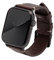 Kluck® Bracelet en cuir pour Apple Watch [Avec boîte en bois] Series 7 6 5 4 3 2 1 SE 45 mm 44 mm 42 mm 41 mm 40 mm 38 mm Apple Watch Bracelet en cuir (38 mm,40 mm,41 mm, marron foncé,Adaptateur noir