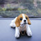 Lsaardth Hund Wackelkopf für Auto Armaturenbrett, Harz Wackelkopf Hund Auto Dekorationen Innen Auto Armaturenbrett Dekorationen Niedliche Auto Dekor Ornamente(Beagle)
