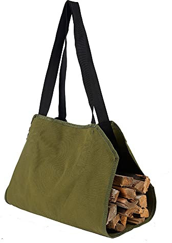 Ghulumn Kaminholztasche, Tragetasche, Camping, Transport, Kamin, Holztasche, Grün