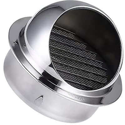 WORDFUN Griglia Rotonda per Ventilazione, Copertura di Ventilazione con Griglia in Acciaio Inox, Griglia di Ventilazione A Sfera, Griglia Del'aria di Scarico