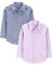 Simple Joys by Carter's Jungen Long-Sleeve Woven, Pack of 2 Baby und Kleinkind formelle Button-Down-Shirt, Blau Vichy Karo Karo/Purpur Vichy Karo Karo, 3 Jahre (2er Pack)