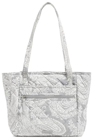 Vera Bradley Damen Performance Twill, Kleine Vera Tragetasche Handtasche, Wolke Grau Paisley