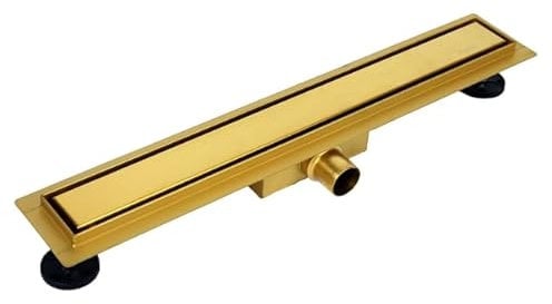 KOLMAN Duschrinne Bodenablauf Komplettset DUPLEX NEXT 60 cm Gold Duschablauf Abflussrinne Dusche