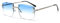 kachawoo Rimless Gradient Sonnenbrille Für Frauen Retro Quadrat Sonnenschirme Männer Mädchen Rahmenlose Gläser Mode Luxus Brillen (silver with blue)