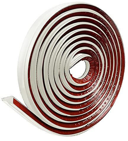 Jackfru 5M Deckenleisten 38 * 26mm, Flexible Zierleiste Selbstklebend, Quadrant Zierleiste, Anti-Schimmel-Sockelleiste, Wasserdichte Zierleiste für Wandkanten, Schrankkanten (Beige), TFY1501