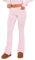 LSFYSZD Damen Yogahose mit umklappbarem Bund, dehnbar, ausgestellte Hose, Leggings, Glockenhose, hellrosa, M