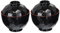 Bols japonais traditionnels bols de soupe miso riz léger avec couvercle noir et couleur rouge 2pcs, bols ramen
