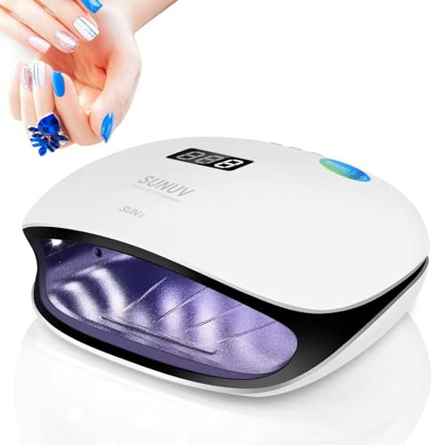 UV Nail Lamp, UV LED Nail Lamp,48W UV Lamps for Gel Nails with 4 Timer, LCD Screen,Led Nail Lamp Nail Dryer, Nail Lamp, Gel Nail Lamp, Portable Nail UV Lamp for Manicure/Pedicure Nail Art at Home