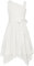 GRACE KARIN Mädchen Ärmellos Eine-Schulter A Linien Kleid Sommer Freizeit Pailletten Kleid Weiß 7 Jahre