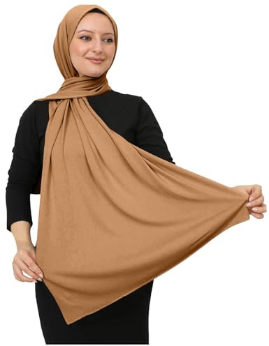 Beokeuioe Kopftuch Schal aus Leicht Stoff, Muslim Kleid Türkisch Premium Gebetskopftuch, Hijab Kopftuch Damen muslimisch, Islamische Türkische Mittlerer Osten Arabisch Schultertuch