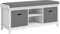 HOMCOM Shoe Bench with Seat, Shoe Storage Bench with Cushion, 2 Drawers and Adjustable Shelf for Entryway, Hallway, Living Room, Bedroom, White