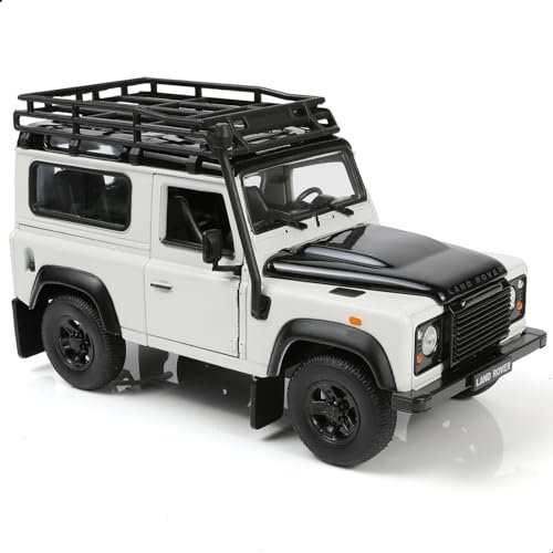 Risopen Kompatibel für Land Rover Defender Off-Road 1:24 Auto Spielzeug Weiß Legierung Metall Druckguss Classic Fahrzeug Modell Spielzeug Mini Luxusfahrzeug Modell Sammlung und Geschenk für Aldult Kid