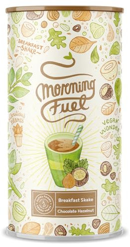 Alpha Foods Frühstück Shake | Schokolade-Haselnuss | Mahlzeitenersatz Shakes für Frauen & Männer mit Vitaminen, Mineralstoffen und Protein | Vegan | 600g Pulver | 20 Portionen