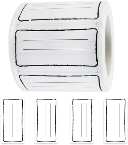 WADY 500 Stück Etiketten selbstklebend, 60x30mm Klebeetiketten zum Beschriften, Wasserdichte Etiketten Selbstklebend, Ablösbare Universal-Aufkleber für Gewürzgläser, Marmeladen, Flaschen| (Weiße)