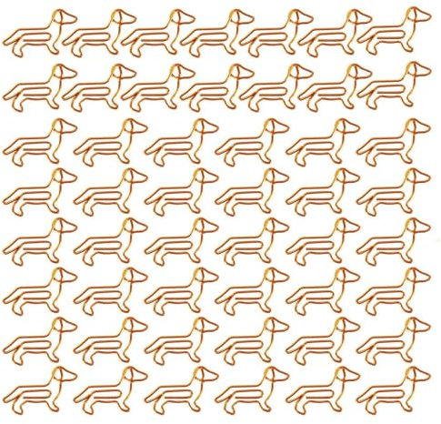50 Stück Dackel-Büroklammern, Kreative Metall-Büroklammern, Dackel-Dekoration, Cartoon-Lesezeichen-Büroklammern, Tierform-Büroklammern
