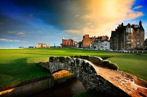 Puzzle für Erwachsene, 1000 Teile, Golf Old Course at st Andrews Scotland Old Golf Course Jigsaw Puzzle Herausfordernd Spaß Puzzle Familie Lernspiel Urlaub Aktivitäten 29,5 x 20 Zoll