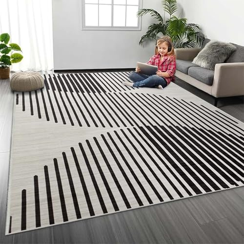 MOONLIGHT20015 Rugs Living Room 120 x 170 cm – Geometric Boho Style Area Rugs for Bedroom Dining Room – Non Slip Large Bedside Rug Printed Carpet for Lounge, Jett