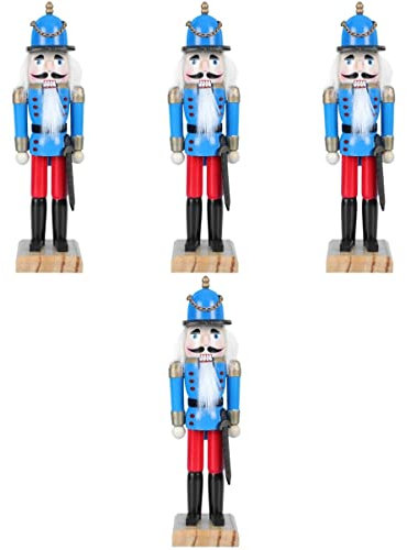 Ciieeo 4 Pièces Casse Noisette opération Casse-Noix Casse-Noisette poupées de Casse-Noix Decoration Cuisine décoration Cuisine Parure en Bois marionnette Casse-Noisette Coton Blue