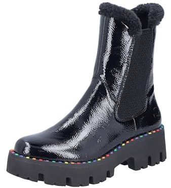 Rieker Y3350-00 Schlupfstiefel Synthetik Damen in schwarz