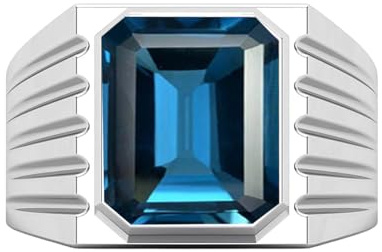 Gems Vibes Ring aus 925er Sterlingsilber, Geburtssteinring für Männer, mehrfarbiger Edelsteinring, das beste Geschenk für ihn, handgefertigter Statement-Ring