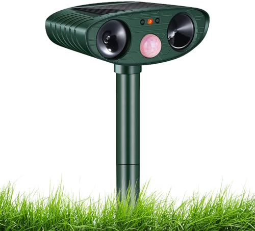 Katzenschreck Ultraschall, Solar Tiervertreiber Katzenvertreiber, Ultraschall Tierabwehr Hundeschreck Wasserdicht mit Bewegungssensor für Garten Katzen, Hunde, Wildtiere