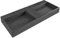 Wand Doppelwaschbecken Mineralguss schwarz rechteckig 120 cm ohne Überlauf Cusco