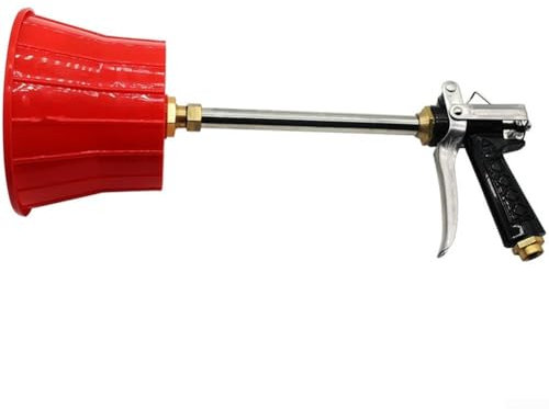 Entgoinggo Landwirtschaftliche Sprühdüse mit großer Reichweite, 37 cm, Kupfer, Edelstahl, Hochdruck-Schädlingsbekämpfung, Obstgarten, Obstbaum, Nebelsprüher rot