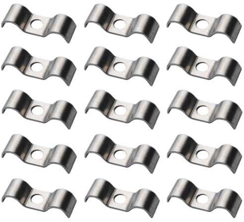 TMTGTS Doppel Rohrschelle 24stk 5mm einloch rohrschelle Rohrklemme Kabelschellen Metall Befestigungsschellen befestigungsschelle Strebenkanal schlauchschelle Rohrbefestigungen Rohrhalterung