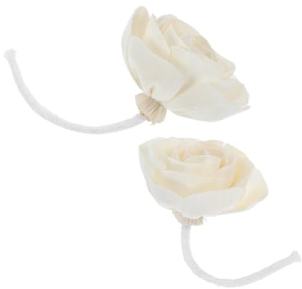Duftblume Raumduft Blumendiffusor 2 Stück aus Reispapier und Baumwolle | Künstliche Blumen, Duft Diffuser mit Öl, Diffusorstäbchen mit Blüten, Camellia Scent