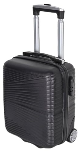 Valigetta Bagaglio a Mano 40x30x20 cm Uomo Donna Ragazzo Ragazza Bambini Rigido 2 Ruote Maniglia Telescopica Valigia Compatta Piccola da Cabina Ryanair EasyJet Multicolore Offerta Mod:1203 (Nero)