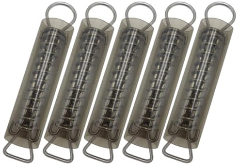 Happyyami 5 Stück Edelstahl Poolabdeckungsfedern mit PVC Hülsen Federn für Sicherheits Poolabdeckungen Zubehör für Runde und Stahlwandpools Schutz gegen Terrassenschäden Zufälliger Stil