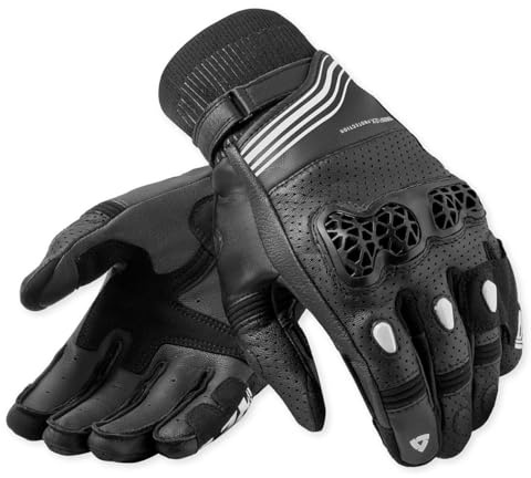 REV'IT! Revit Positron perforierte Motorradhandschuhe, schwarz/weiß, 2XL