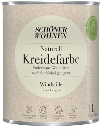 1L Schöner Wohnen Naturell Kreidefarbe Windstille, Feines Hellgrau
