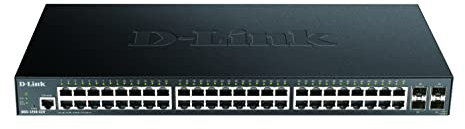D-Link DGS-1250-52X/E, 52-Port Layer 2/3 Smart Managed Gigabit Switch (48x BaseT Port, 4 x 10G SFP+ Slot) - Nur EU-Netzkabel