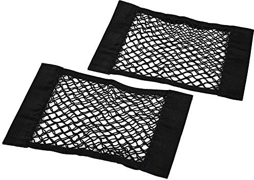 Universal Mesh Cargo Net Storage Net Wall Sticker Organizer Pouch Bag Storage Mesh Net for Car Trunk Storage Add On Organizers for Car Truck (15 x 9.5 (2 Packs))