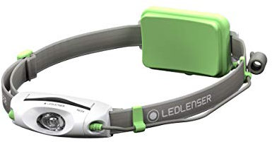 Ledlenser NEO4 LED Stirnlampe Lauflampe, Grün, inkl. 3xAAA Batterien, 240 Lumen, rotes Rücklicht, Leuchtdauer bis 40h, Running, Sport, Laufen, Joggen, Kopflampe