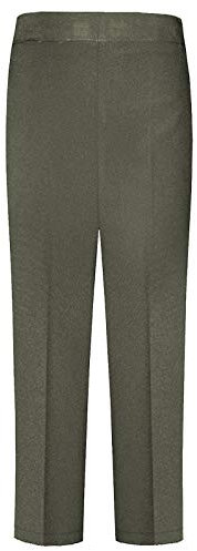Sians Fashions Ladies Long Length Bowling Half Elasticated Waist Full Length Inside Leg 27 Trouser with Two Side Pockets Size UK 10-24 (UK 10 -Inside Leg 27, Charcoal Grey)