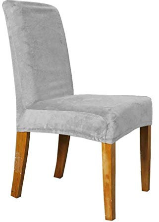 AOM Velvet Stretch Elastic Solid Color Chair Cover Slipcovers Chair Covers for Dining Room Banquet Hotel Kitchen,02,France