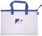 Snopake 15875 Tasche für Projekte/Bücher, A3, hohe Kapazität, EVA-Netzstoff, robust, mit weichem Tragegriff, transparent/blau, ohne PVC, ohne Weichmacher, 1 Stück