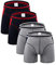 UNDERZY Unterwäsche Boxershorts Unterwäsche Männer Unterhosen Lange Bein Kurze Boxer Homme Höschen Männer Rassen Boxershorts Mann XXXL-2 Blau 2 Grau Lang_M.