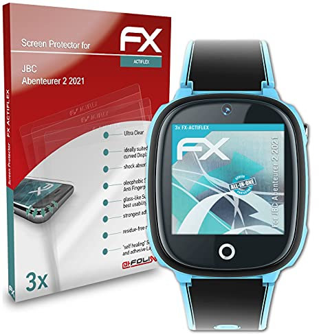 atFoliX Schutzfolie kompatibel mit JBC Abenteurer 2 2021 Folie, ultraklare und flexible FX Displayschutzfolie (3X)